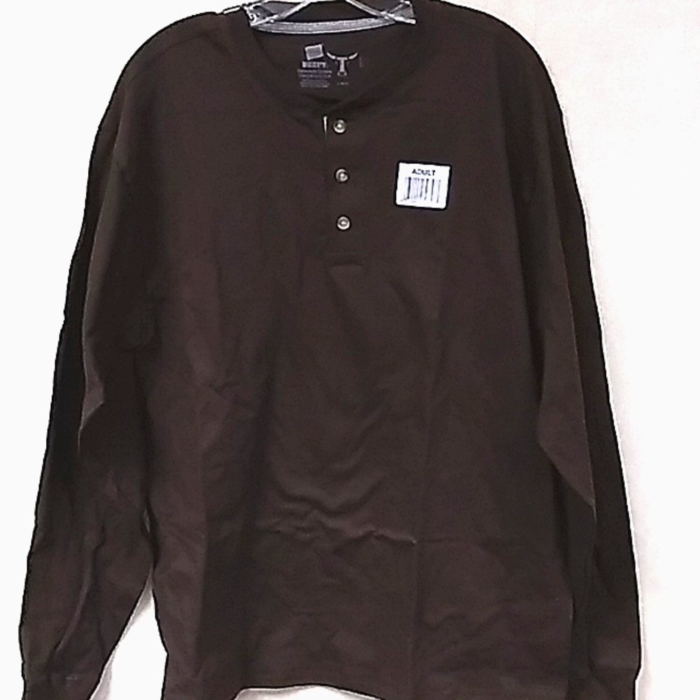 Hanes Beefy tee large brown